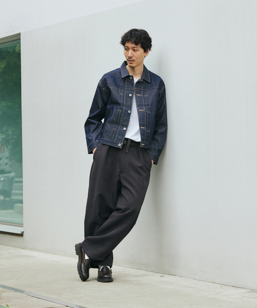 JOURNAL STANDARD(ジャーナルスタンダード)の「ダブル クロス オーバー パンツ(スラックス・メンズ・ブラック/ライトグレー/ブラウン/スミクロ・SMALL/MEDIUM/LARGE)」の7枚目の写真