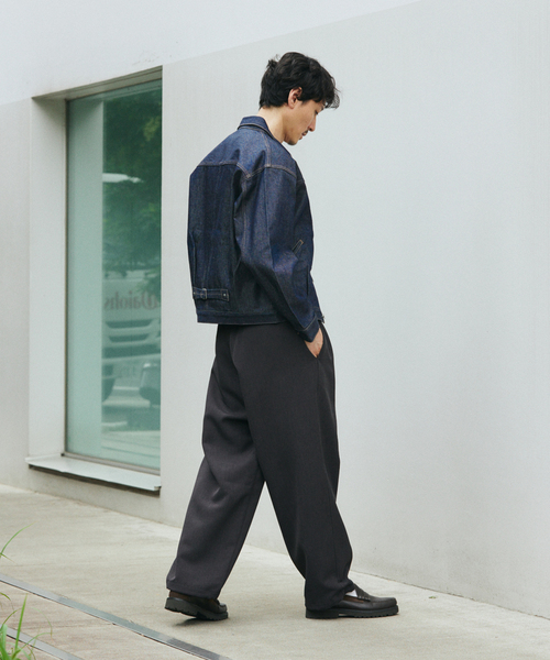 JOURNAL STANDARD(ジャーナルスタンダード)の「ダブル クロス オーバー パンツ(スラックス・メンズ・ブラック/ライトグレー/ブラウン/スミクロ・SMALL/MEDIUM/LARGE)」の9枚目の写真