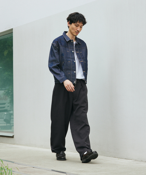 JOURNAL STANDARD(ジャーナルスタンダード)の「ダブル クロス オーバー パンツ(スラックス・メンズ・ブラック/ライトグレー/ブラウン/スミクロ・SMALL/MEDIUM/LARGE)」の10枚目の写真