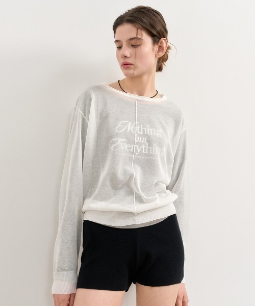 GENERAL IDEA(ジェネラルアイデア)の「GENERAL IDEA/ジェネラルアイディア sheer loose fit pullover プルオーバー(Tシャツ/カットソー・レディース・ホワイト/グレー/ブルー/ブラック・S/M/L)」の8枚目の写真
