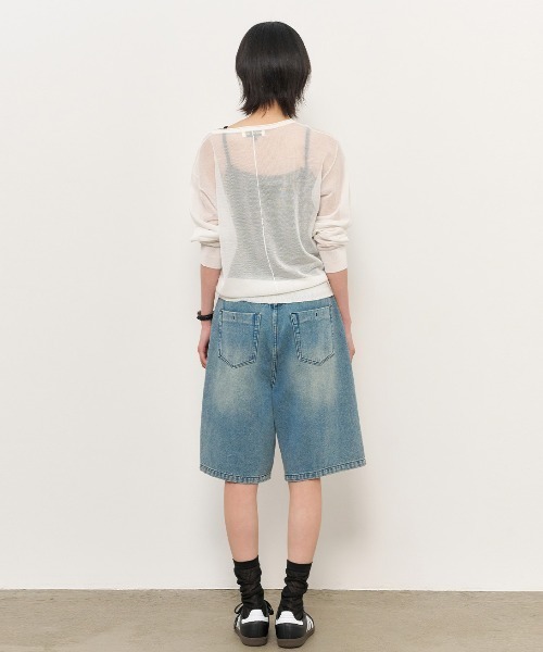 GENERAL IDEA(ジェネラルアイデア)の「GENERAL IDEA/ジェネラルアイディア sheer loose fit pullover プルオーバー(Tシャツ/カットソー・レディース・ホワイト/グレー/ブルー/ブラック・S/M/L)」の13枚目の写真