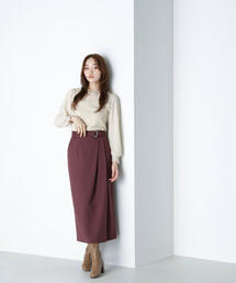 NATURAL BEAUTY BASIC（ナチュラルビューティーベーシック）の「◇ベルテッドタックナロースカート（スカート・レディース）」