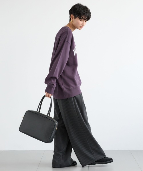 BARNYARDSTORM（バンヤードストーム）の「BARNYARDSTORM / マニッシュワイドパンツ / セットアップ対応【ハンドウォッシャブル】【「BABALOG」チャンネルご紹介アイテム】（スラックス・レディース・チャコール/ブラック・S/M）」の12枚目の写真