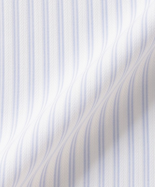 TOKYO SHIRTS（トウキョウシャツ）の「【吸水速乾】【COFREX】前立ミニフリルブラウス 長袖 レディースデザインシャツ（シャツ/ブラウス・レディース・ブルー・S/M/L/LL/XL）」の5枚目の写真