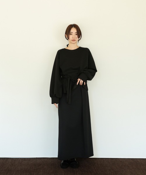 select MOCA Et（セレクトモカエト）の「【Et】ウエストリボンダンボールトップス（スウェット・レディース・ブラウン/ベージュ/ブラック・FREE）」の22枚目の写真