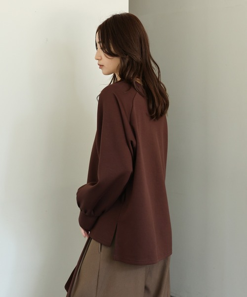 select MOCA Et（セレクトモカエト）の「【Et】ウエストリボンダンボールトップス（スウェット・レディース・ブラウン/ベージュ/ブラック・FREE）」の14枚目の写真