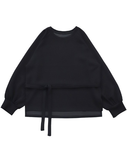 select MOCA Et（セレクトモカエト）の「【Et】ウエストリボンダンボールトップス（スウェット・レディース・ブラウン/ベージュ/ブラック・FREE）」の9枚目の写真