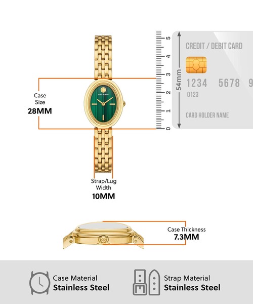 TORY BURCH(トリーバーチ)の「トリーバーチ 腕時計 レディース アナログ ステンレス TBW6038(アナログ腕時計・レディース・ゴールド・FREE)」の5枚目の写真
