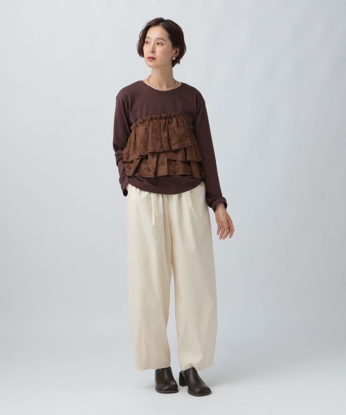 LEPSIM(レプシィム)の「スラックスコクーンパンツ 578201(その他パンツ・レディース・ブラウン/アイボリー/グレー系その他/チャコールグレー・FREE/TALL)」の10枚目の写真