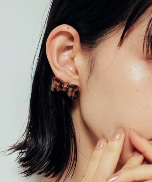 Shelly island（シェリーアイランド）の「レオパードリボンピアス（ピアス（両耳用）・レディース・その他・FREE）」の3枚目の写真