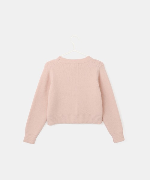 ROPE' PICNIC(ロペピクニック)の「【KIDS/キッズ】スフレニットシリーズ リボンボタンカーディガン/イージーケア・リンクコーデ(カーディガン/ボレロ・キッズ・グリーン系その他/キナリ/ピンク系その他2・S/M/L)」の5枚目の写真