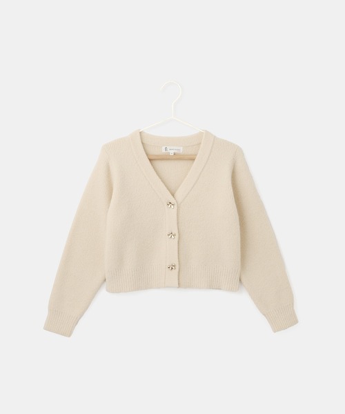 ROPE' PICNIC(ロペピクニック)の「【KIDS/キッズ】スフレニットシリーズ リボンボタンカーディガン/イージーケア・リンクコーデ(カーディガン/ボレロ・キッズ・グリーン系その他/キナリ/ピンク系その他2・S/M/L)」の13枚目の写真