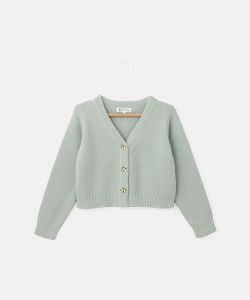 ROPE' PICNIC(ロペピクニック)の「【KIDS/キッズ】スフレニットシリーズ リボンボタンカーディガン/イージーケア・リンクコーデ(カーディガン/ボレロ・キッズ・グリーン系その他/キナリ/ピンク系その他2・S/M/L)」の15枚目の写真
