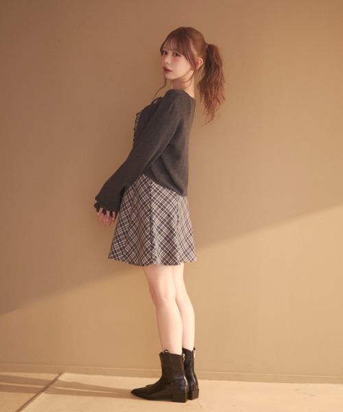 TITTY&CO.（ティティーアンドコー）の「フリルリボンカーディガン（カーディガン/ボレロ・レディース・アイボリー/ブラック/グレー/ベージュ・FREE）」の21枚目の写真