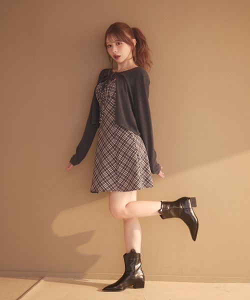 TITTY&CO.（ティティーアンドコー）の「フリルリボンカーディガン（カーディガン/ボレロ・レディース・アイボリー/ブラック/グレー/ベージュ・FREE）」の22枚目の写真