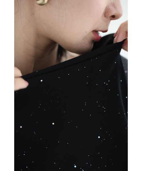 cawaii(カワイイ)の「(黒)星瞬く夜空Tシャツとふんわりベールパンツ2点セット【set】(Tシャツ/カットソー・レディース・ブラック・FREE)」の16枚目の写真