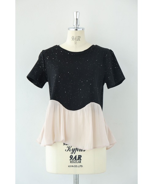 cawaii(カワイイ)の「(黒)星瞬く夜空Tシャツとふんわりベールパンツ2点セット【set】(Tシャツ/カットソー・レディース・ブラック・FREE)」の18枚目の写真