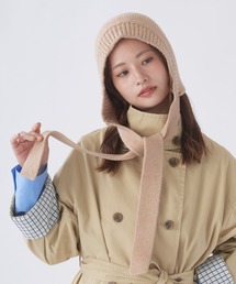 estaa（エスタ）の「フーディー ニットマフラー ニット帽（ニットキャップ/ビーニー）」