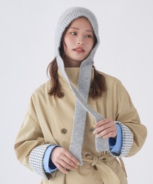 estaa（エスタ）の「フーディー ニットマフラー ニット帽（ニットキャップ/ビーニー）」