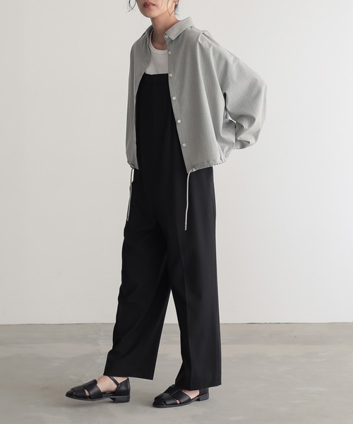 for/c（フォーシー）の「[新色追加]ストレッチドロストショートシャツ【サスティナブル】（シャツ/ブラウス・レディース・グレー/ブラック/ネイビー/オフホワイト・M/L/LL）」の12枚目の写真