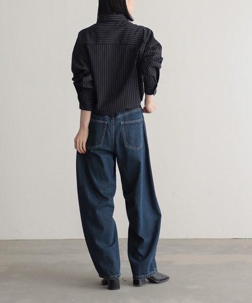 for/c（フォーシー）の「[新色追加]ストレッチドロストショートシャツ【サスティナブル】（シャツ/ブラウス・レディース・グレー/ブラック/ネイビー/オフホワイト・M/L/LL）」の18枚目の写真