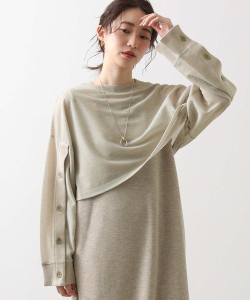 Munich（ミューニック）の「ボタンスリットスリーブシャツ（Tシャツ/カットソー・レディース・ブラック/ライトベージュ・FREE）」の21枚目の写真