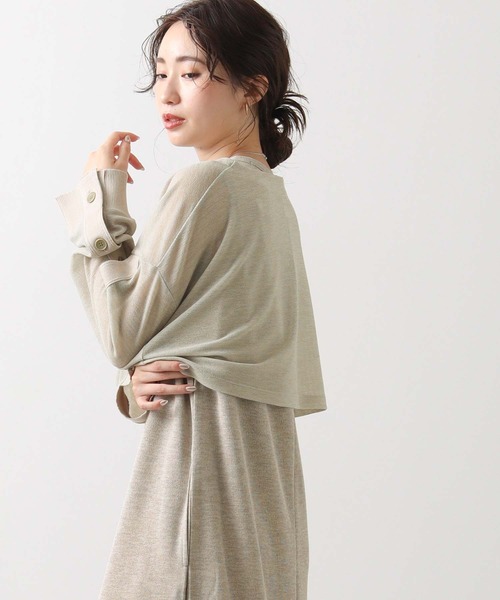 Munich（ミューニック）の「ボタンスリットスリーブシャツ（Tシャツ/カットソー・レディース・ブラック/ライトベージュ・FREE）」の19枚目の写真