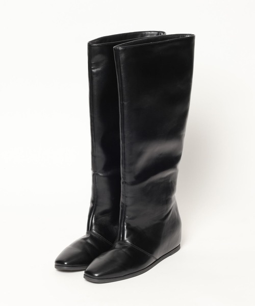 BAYFLOW（ベイフロー）の「[インヒールでスタイルアップ]ワイドシャフトロングブーツ（ブーツ・レディース・ブラック・LARGE/MEDIUM）」の2枚目の写真