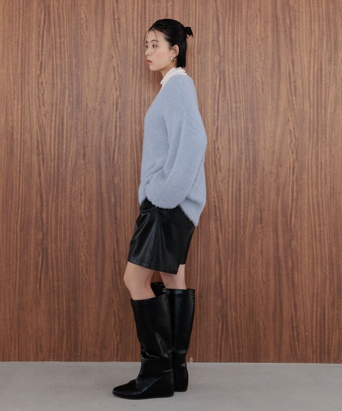 BAYFLOW（ベイフロー）の「[インヒールでスタイルアップ]ワイドシャフトロングブーツ（ブーツ・レディース・ブラック・LARGE/MEDIUM）」の14枚目の写真