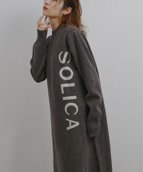 palm RICHE（ポームリシュ）の「ロゴニットOP（ワンピース・レディース・ベージュ/グレー・M）」の17枚目の写真