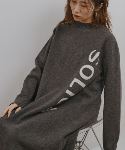 palm RICHE（ポームリシュ）の「ロゴニットOP（ワンピース・レディース・ベージュ/グレー・M）」の19枚目の写真