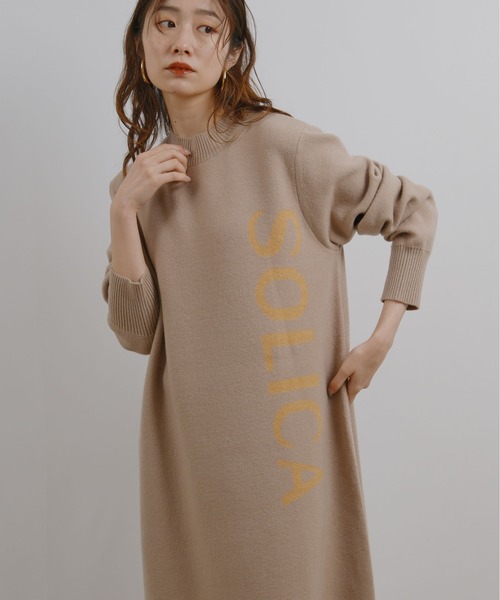 palm RICHE（ポームリシュ）の「ロゴニットOP（ワンピース・レディース・ベージュ/グレー・M）」の22枚目の写真