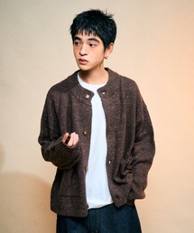 Elanque（エランク）の「No-collar cardigan/ノーカラーカーディガン（カーディガン/ボレロ）」