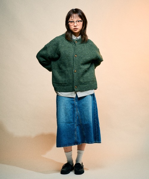 Elanque（エランク）の「No-collar cardigan/ノーカラーカーディガン