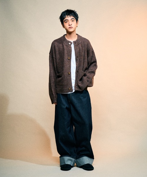 セール】No-collar cardigan/ノーカラーカーディガン（カーディガン