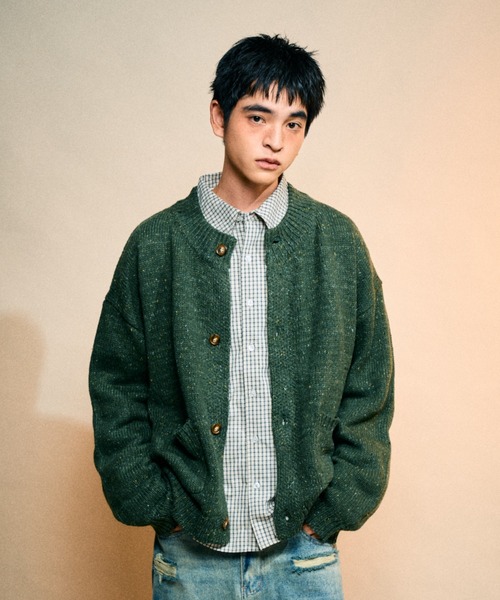 セール】No-collar cardigan/ノーカラーカーディガン（カーディガン