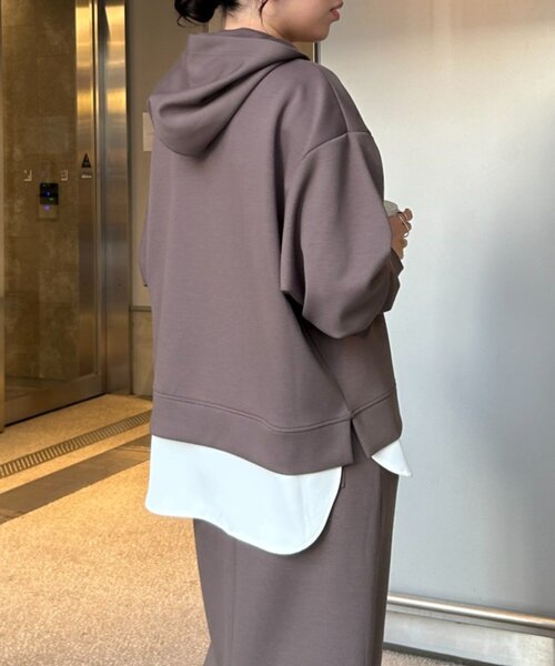 Jena espace merveilleux（ジェナ　エスパスメルヴェイユ）の「【2点セット/再入荷】レイヤードライクセットアップ（ワンピース・レディース・チャコールグレー/ベージュ・FREE）」の9枚目の写真