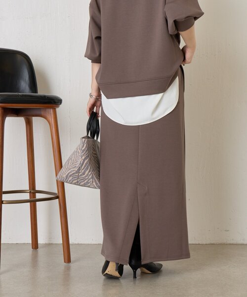 Jena espace merveilleux（ジェナ　エスパスメルヴェイユ）の「【2点セット/再入荷】レイヤードライクセットアップ（ワンピース・レディース・チャコールグレー/ベージュ・FREE）」の17枚目の写真