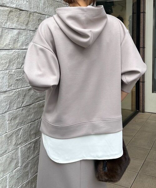 Jena espace merveilleux（ジェナ　エスパスメルヴェイユ）の「【2点セット/再入荷】レイヤードライクセットアップ（ワンピース・レディース・チャコールグレー/ベージュ・FREE）」の7枚目の写真