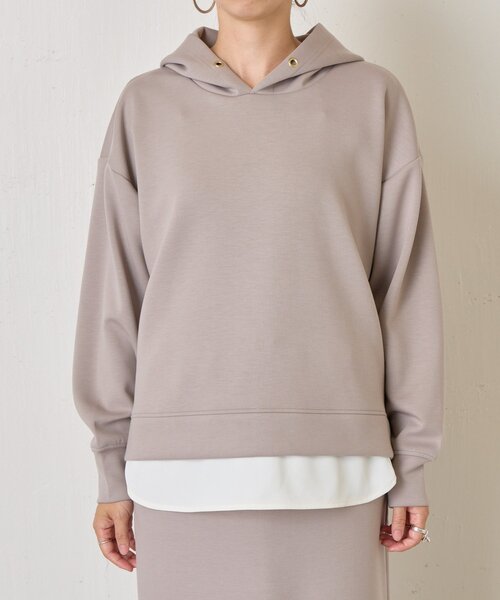 Jena espace merveilleux（ジェナ　エスパスメルヴェイユ）の「【2点セット/再入荷】レイヤードライクセットアップ（ワンピース・レディース・チャコールグレー/ベージュ・FREE）」の16枚目の写真