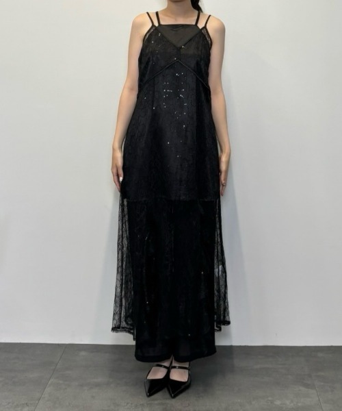 スパンコールレースレディドレス / sparkle lace lady dress（ドレス
