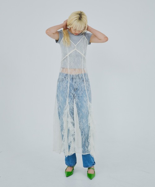 スパンコールレースレディドレス / sparkle lace lady dress