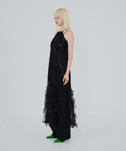 スパンコールレースレディドレス / sparkle lace lady dress