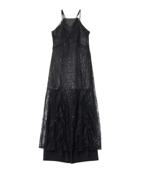 ANDRÉSD ブラックドレス セール】アシンメトリータックドレス / asymmetry tack dress