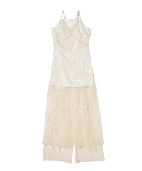ANDRESD（アンドレスド）の「スパンコールレースレディドレス / sparkle lace lady dress（パンツドレス・レディース・アイボリー/ブラック/ブラウン・S/M/L）」の14枚目の写真