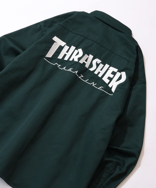 THRASHER(スラッシャー)の「【THRASHER/スラッシャー】長袖 ツイルワークシャツ(シャツ/ブラウス・メンズ・ダークグリーン/ブラック/ベージュ・M/L/XL)」の12枚目の写真