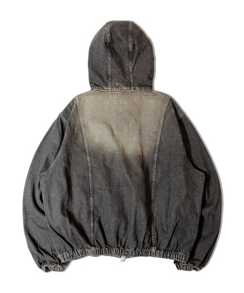 JACKROSE(ジャックローズ)の「JE-SELECT-加工フードデニムJKT(デニムジャケット・メンズ・ブラック系/インディゴブルー・FREE)」の9枚目の写真