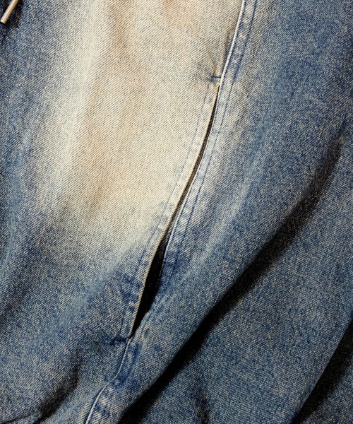 JACKROSE(ジャックローズ)の「JE-SELECT-加工フードデニムJKT(デニムジャケット・メンズ・ブラック系/インディゴブルー・FREE)」の5枚目の写真