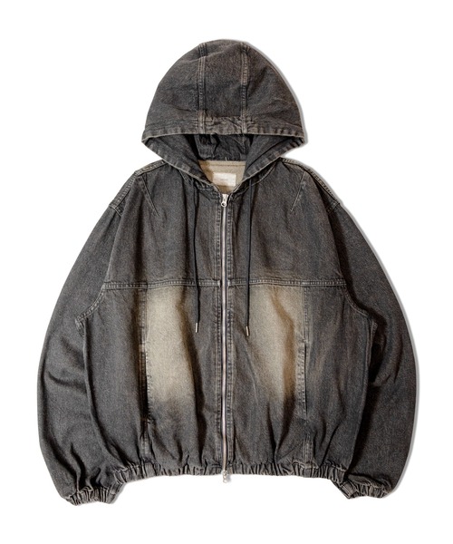 JACKROSE(ジャックローズ)の「JE-SELECT-加工フードデニムJKT(デニムジャケット・メンズ・ブラック系/インディゴブルー・FREE)」の10枚目の写真