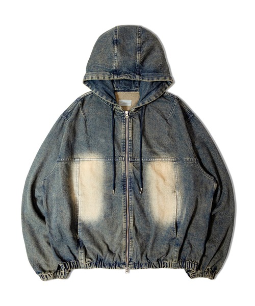 JACKROSE(ジャックローズ)の「JE-SELECT-加工フードデニムJKT(デニムジャケット・メンズ・ブラック系/インディゴブルー・FREE)」の8枚目の写真